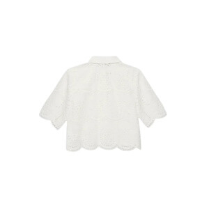Mint Velvet Cream Cotton Broderie Shirt